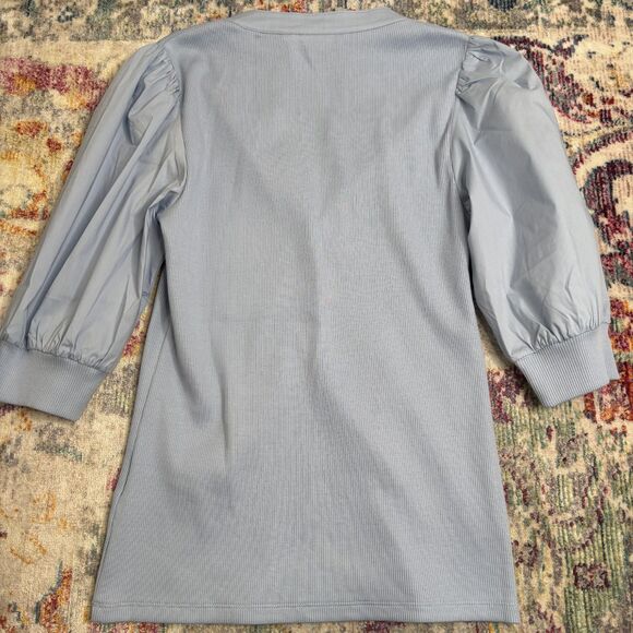 Veronica Beard Coralee Puff Sleeve Top - Picture 6 of 6